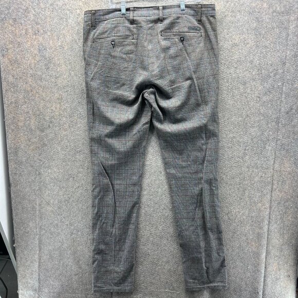 Adriano Goldschmied Dress Pants Mens 36R Gray Houndstooth South Gate Check - Picture 2 of 14